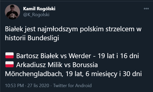 NAJMŁODSI polscy strzelcy w historii Bundesligi